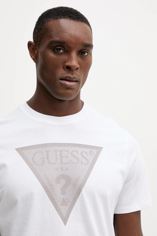 Guess t-shirt bawełniany biały M5BI04.I3Z14