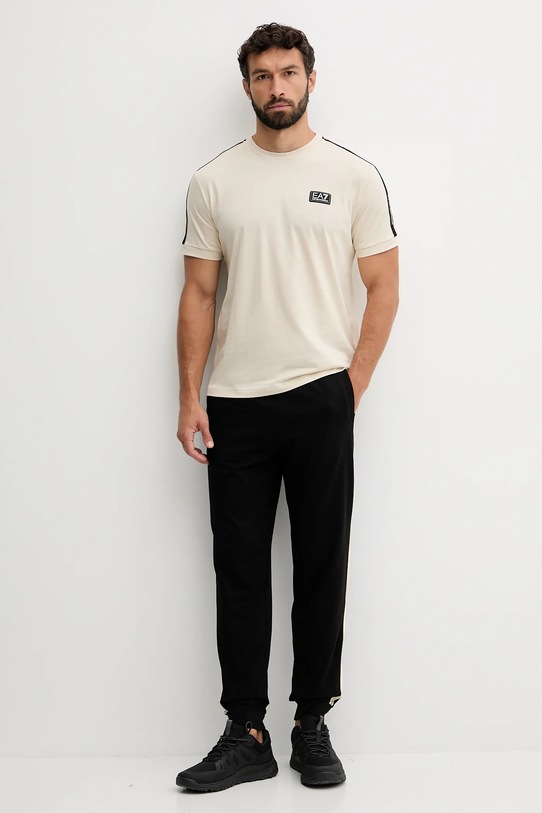 EA7 Emporio Armani t-shirt bawełniany AF10375.7M000956 beżowy AW25