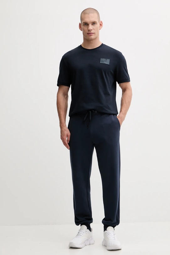 Pamučna majica EA7 Emporio Armani AF13741.7X000127 mornarsko plava AW25