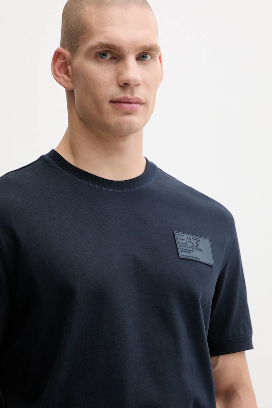 Pamučna majica EA7 Emporio Armani mornarsko plava AF13741.7X000127