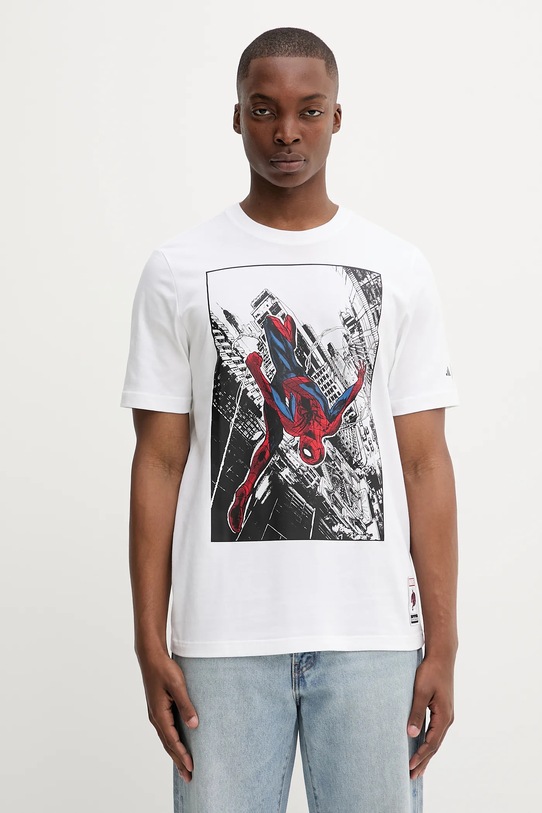 adidas tricou din bumbac Spiderman T-S print alb JL5556