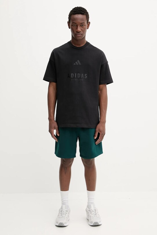 Βαμβακερό μπλουζάκι adidas All SZN JL6549 μαύρο AW25