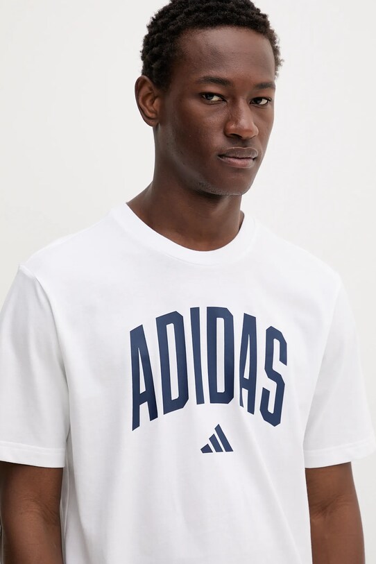 Хлопковая футболка adidas Collegiate белый JM6416