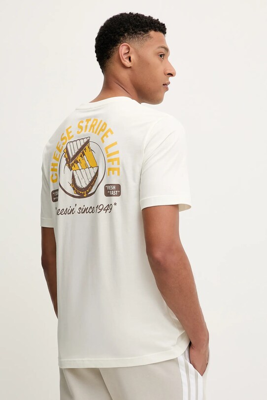 adidas tricou din bumbac Food Grilled Cheese Graphic Tee print bej JM6459