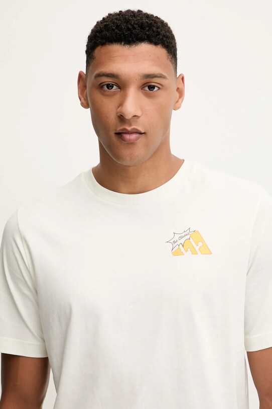 adidas tricou din bumbac Food Grilled Cheese Graphic Tee bej JM6459