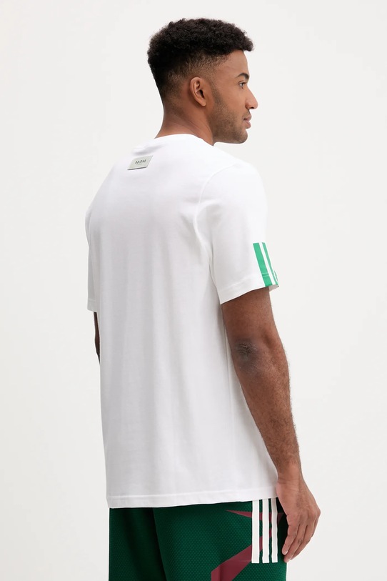 Îmbrăcăminte adidas tricou din bumbac Stadium Ticket Loose Graphic T-Shirt JM6473 alb