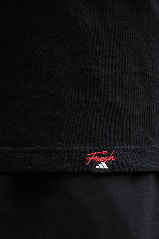 adidas pamut póló Mini Pizza Graphic Tee JM6483 fekete