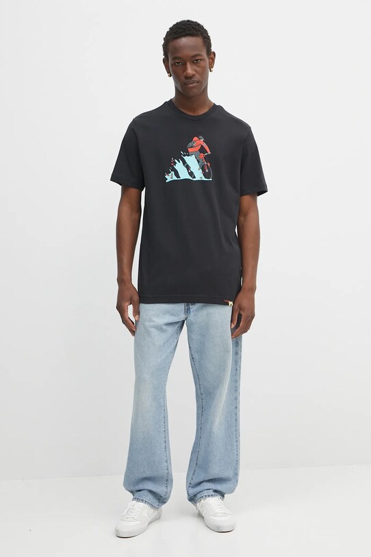 adidas tricou din bumbac Doodle Hunt Bike Graphic T-Shirt JM6495 negru AW25