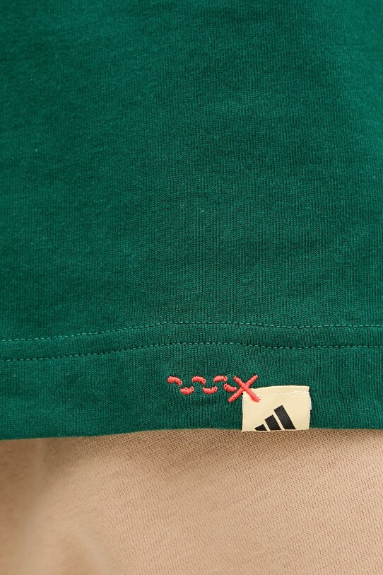Хлопковая футболка adidas Doodle Hunt Skate Graphic T-Shirt JM6500 зелёный
