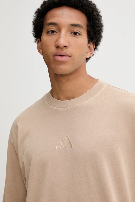 adidas t-shirt bawełniany All SZN beżowy JN0609