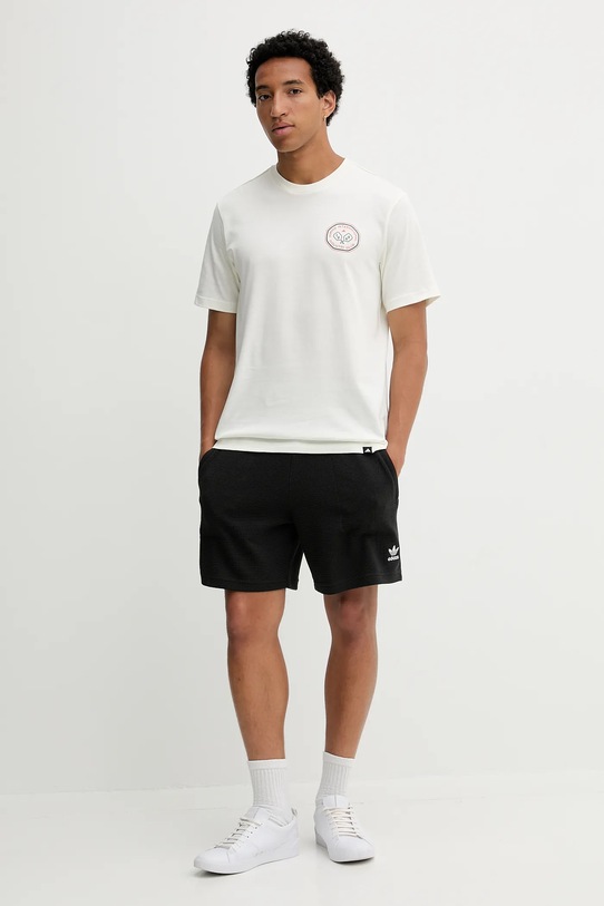 adidas tricou din bumbac Country Club Scenic Graphic Tee JN2512 bej AW25