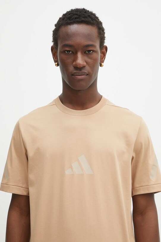 Bavlněné tričko adidas x Z.N.E béžová JW4737