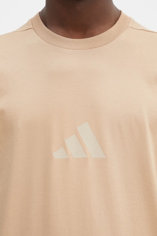 Bavlněné tričko adidas x Z.N.E JW4737 béžová