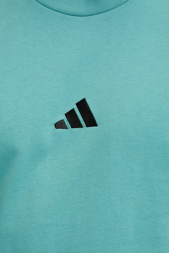 Bombažna kratka majica adidas Essentials JX0732 turkizna