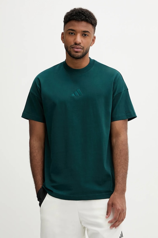 adidas t-shirt bawełniany All SZN bawełna zielony JX5079