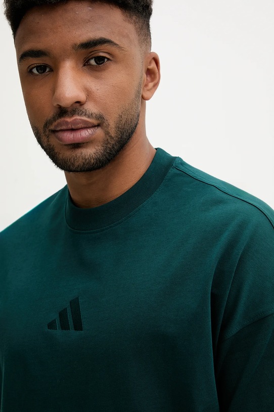 adidas t-shirt bawełniany All SZN zielony JX5079