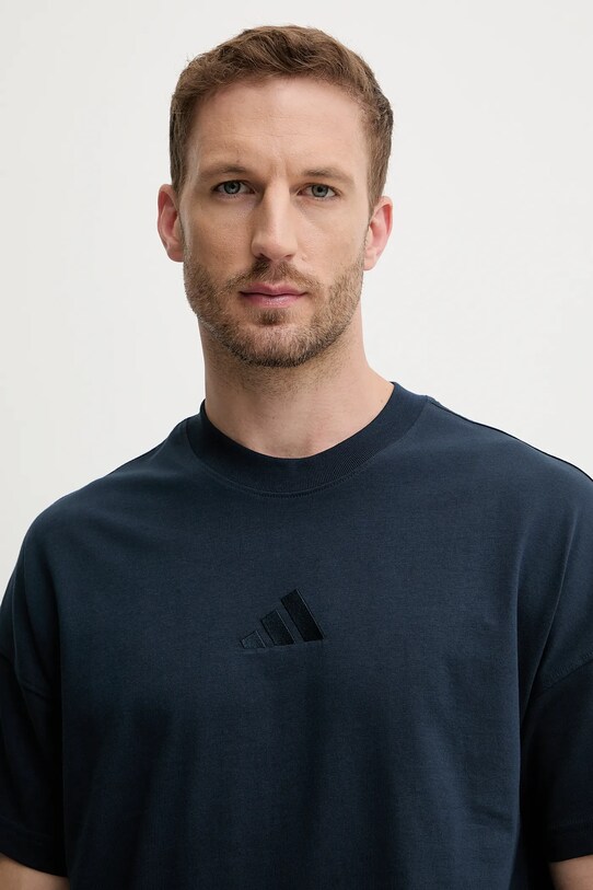 adidas pamut póló All SZN sötétkék JX5080