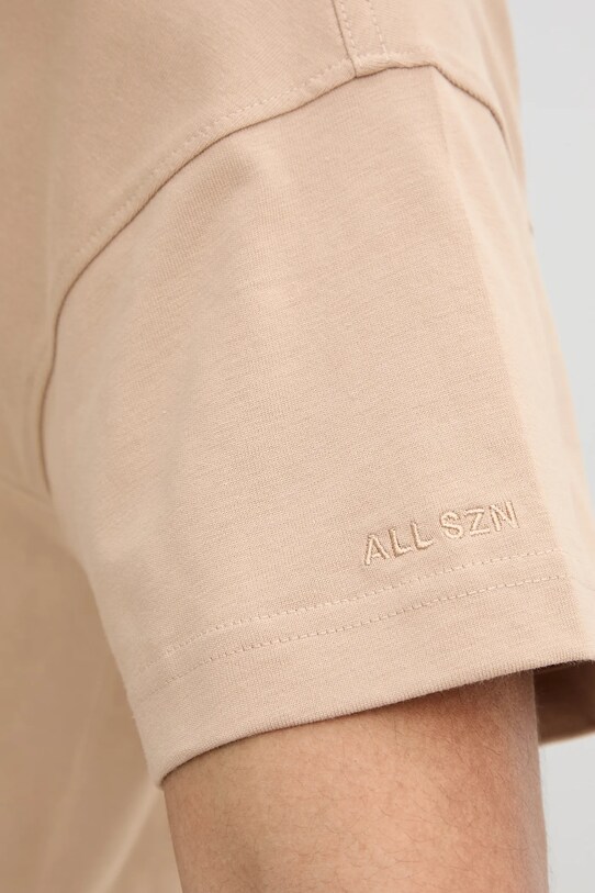 adidas t-shirt bawełniany All SZN JX5083 beżowy