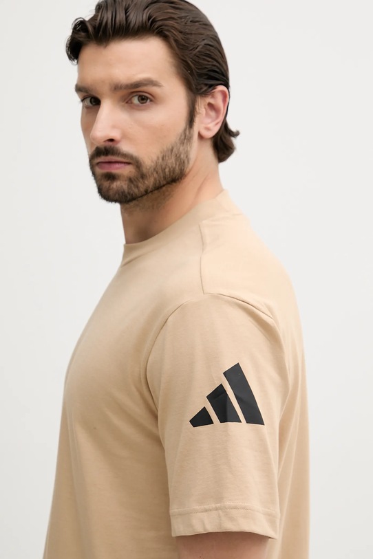 adidas t-shirt bawełniany Essentials zielony JX5666