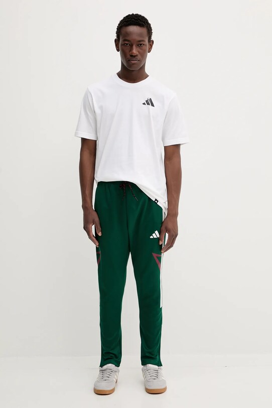Βαμβακερό μπλουζάκι adidas JY1828 λευκό AW25