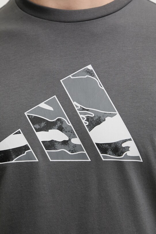 adidas pamut póló Camo Logo KA7130 szürke