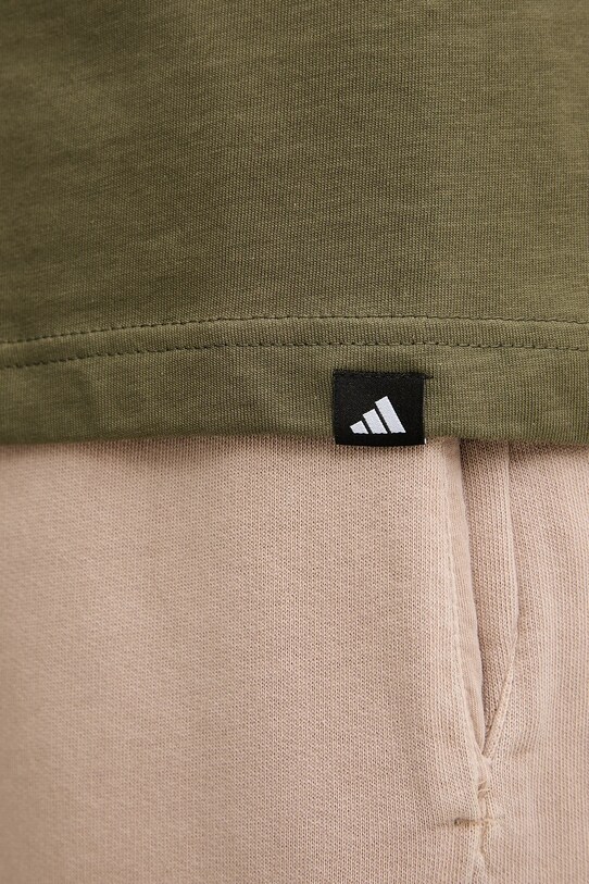 Βαμβακερό μπλουζάκι adidas Camo Logo KA7131 πράσινο