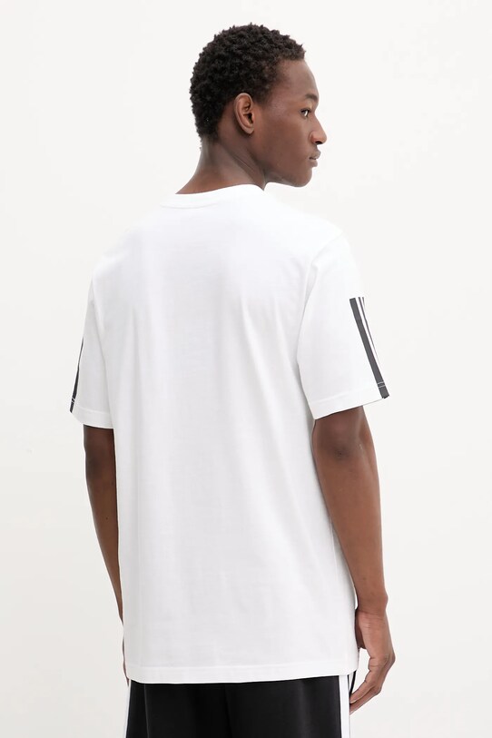Ρούχα Βαμβακερό μπλουζάκι adidas Script Tee KD2258 λευκό