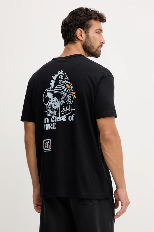 Napapijri t-shirt bawełniany S-Snibston nadruk czarny NP0A4H439411