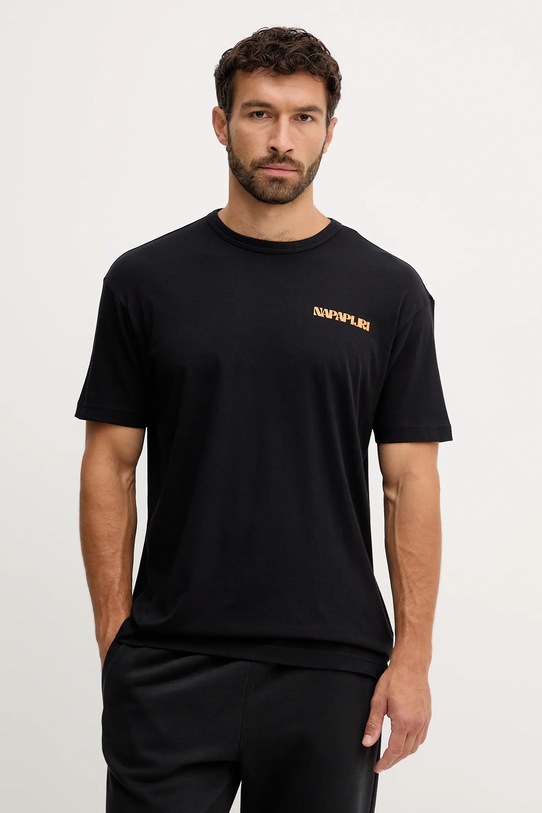 Odzież Napapijri t-shirt bawełniany S-Snibston NP0A4H439411 czarny