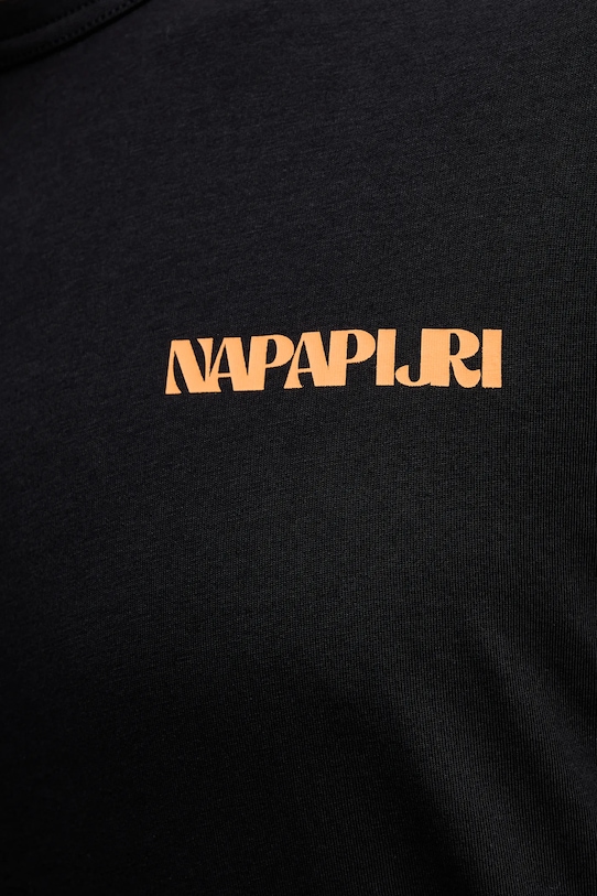 Napapijri tricou din bumbac S-Snibston NP0A4H439411 negru