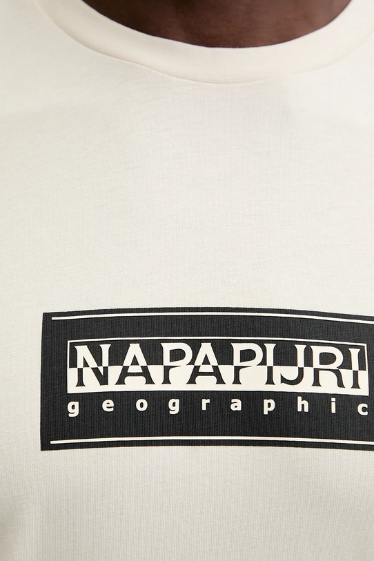 Бавовняна футболка Napapijri S-Box NP0A4I3LN1J1 бежевий
