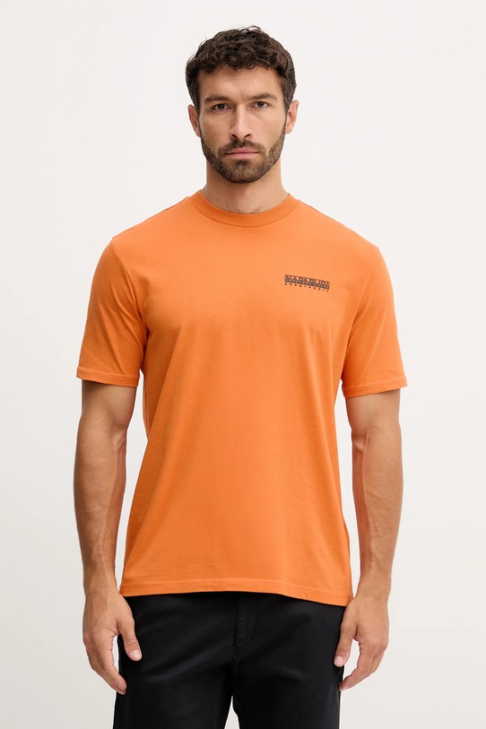 Odzież Napapijri t-shirt bawełniany S-Fiemme NP0A88T5A681 pomarańczowy