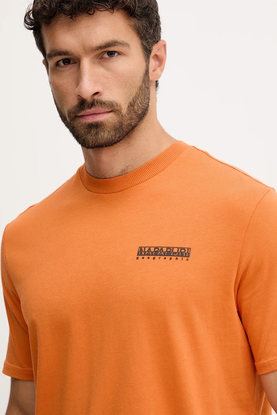 Napapijri t-shirt bawełniany S-Fiemme pomarańczowy NP0A88T5A681