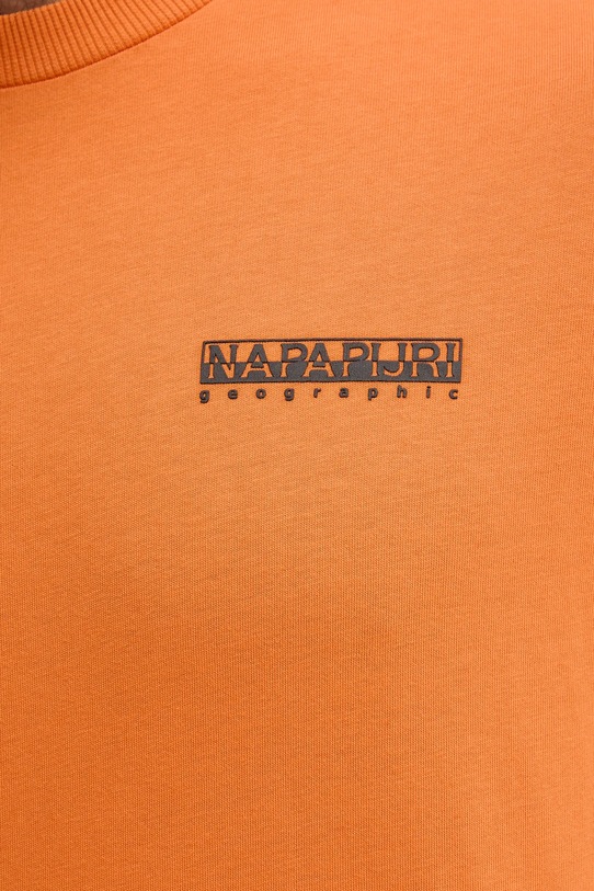 Napapijri t-shirt bawełniany S-Fiemme NP0A88T5A681 pomarańczowy