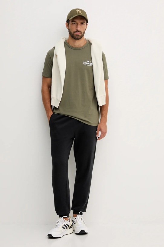 Napapijri t-shirt bawełniany S-Bradgate NP0A88UNG0A1 zielony AW25