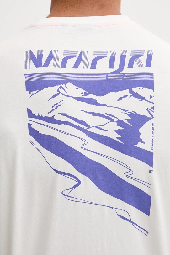 Napapijri t-shirt bawełniany S-Guide NP0A88V62061 beżowy