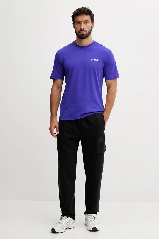 Napapijri t-shirt bawełniany S-Guide NP0A88V6B3B1 fioletowy AW25
