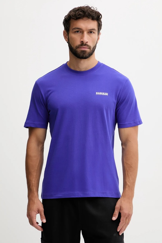Odzież Napapijri t-shirt bawełniany S-Guide NP0A88V6B3B1 fioletowy