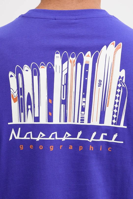 Napapijri t-shirt bawełniany S-Guide NP0A88V6B3B1 fioletowy