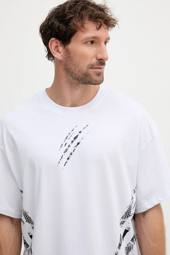 PLEIN SPORT tricou din bumbac alb FAEC.MTK8358.STE001N