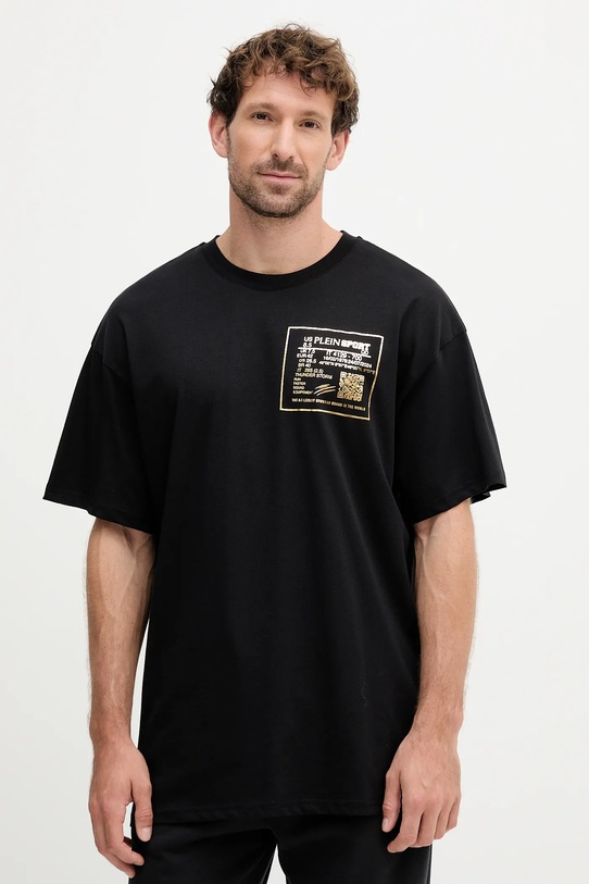 Одежда Хлопковая футболка PLEIN SPORT FAEC.MTK8362.STE001N чёрный