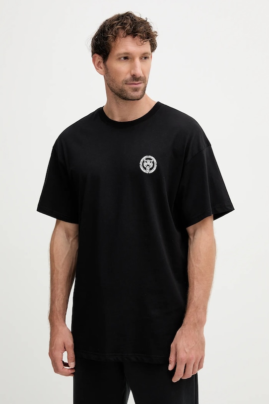 PLEIN SPORT tricou din bumbac print negru PAEC.MTK8324.STE001N