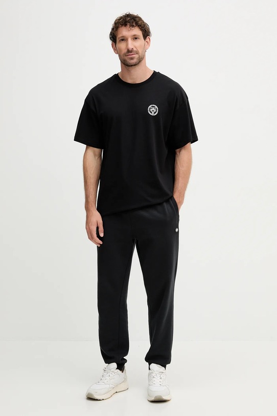 Бавовняна футболка PLEIN SPORT PAEC.MTK8324.STE001N чорний AW25