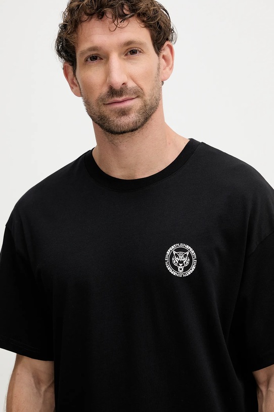 PLEIN SPORT tricou din bumbac negru PAEC.MTK8324.STE001N