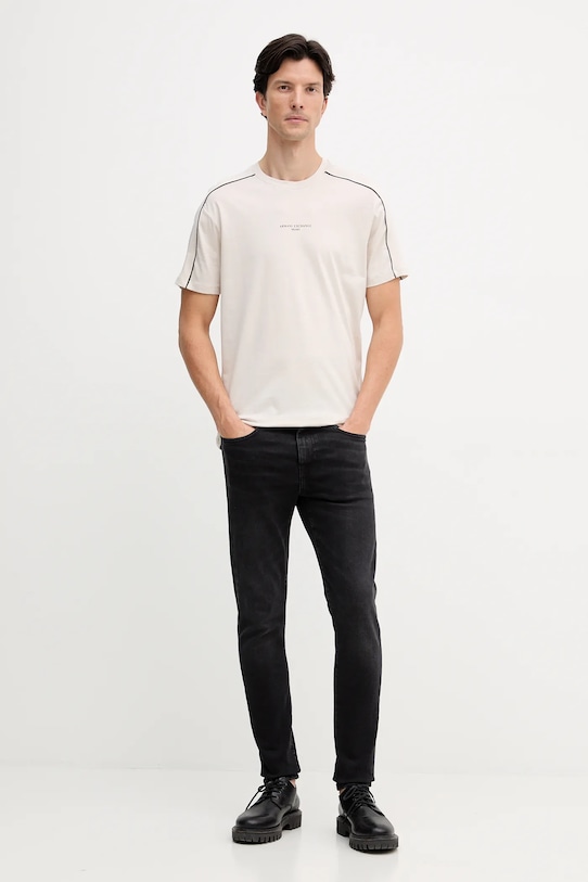 Armani Exchange t-shirt bawełniany XM001360.AF10358 beżowy AW25