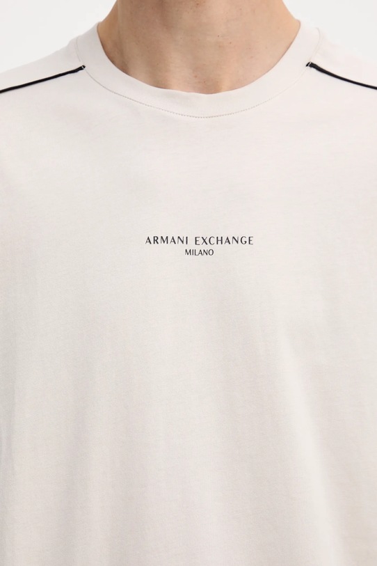 Armani Exchange t-shirt bawełniany XM001360.AF10358 beżowy