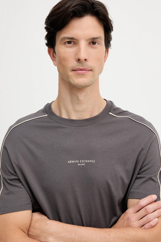Armani Exchange t-shirt bawełniany szary XM001360.AF10358