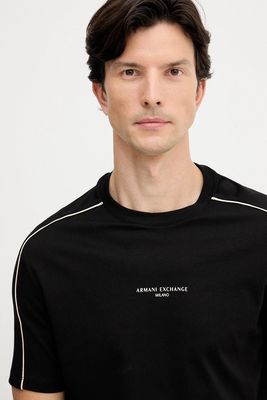 Armani Exchange t-shirt bawełniany czarny XM001360.AF10358