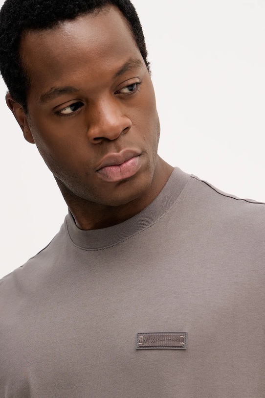 Armani Exchange t-shirt bawełniany brązowy XM001426.AF10362