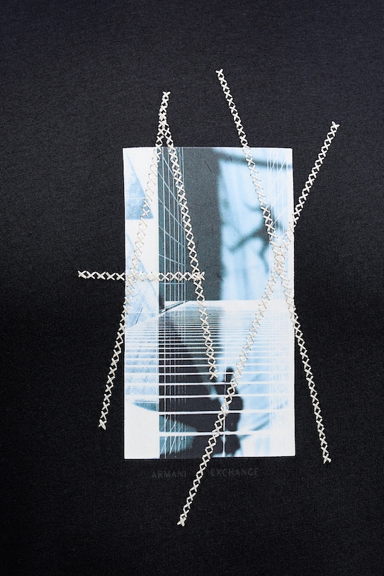 Armani Exchange tricou din bumbac XM001440.AF10358 bleumarin